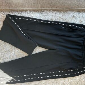 Black PINK Joggers with Logo Trim